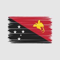 Papua Nya Guineas flagga penseldrag. National flagga vektor