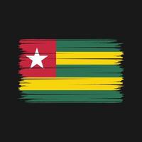 togo flagga penseldrag. National flagga vektor