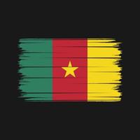pinselstriche der kameruner flagge. Nationalflagge vektor