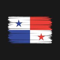 panama flagga penseldrag. National flagga vektor