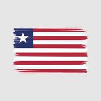 Pinselstriche der Liberia-Flagge. Nationalflagge vektor