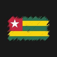 Togo-Flagge-Pinsel. Nationalflagge vektor