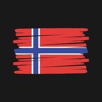 Bürste der norwegischen Flagge. Nationalflagge vektor