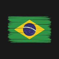 Pinselstriche der brasilianischen Flagge. Nationalflagge vektor