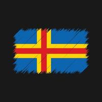 ålandsöarnas flagga penseldrag. National flagga vektor