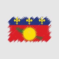 Guadeloupe flaggborste. National flagga vektor