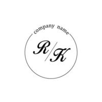 initial rk logotyp monogram bokstav minimalistisk vektor