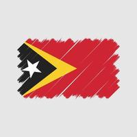 östtimor flaggborste. National flagga vektor