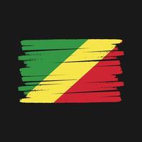 kongo flaggborste. National flagga vektor