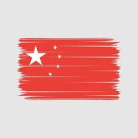Kina flagga penseldrag. National flagga vektor