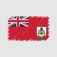 bermuda flagga penseldrag. National flagga vektor