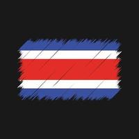 pinselstriche mit costa rica-flagge. Nationalflagge vektor