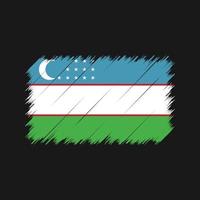 Pinselstriche der usbekischen Flagge. Nationalflagge vektor