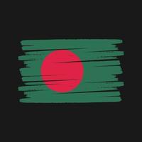 Bürste der Flagge von Bangladesch. Nationalflagge vektor