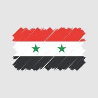 syrien flaggborste. National flagga vektor