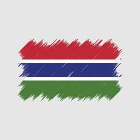 Bürste mit Gambia-Flagge. Nationalflagge vektor