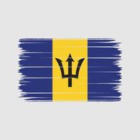 pinselstriche der barbados-flagge. Nationalflagge vektor