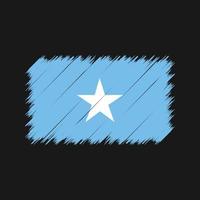 somalia flagga penseldrag. National flagga vektor