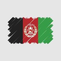 afghanistan flagga borste. National flagga vektor