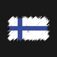 finlands flaggborste. National flagga vektor