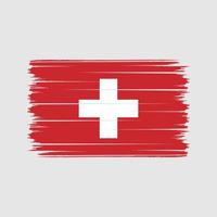 schweiz flagga penseldrag. National flagga vektor