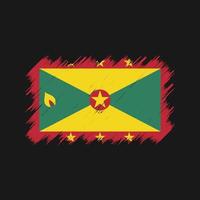 Grenada-Flagge-Pinsel. Nationalflagge vektor