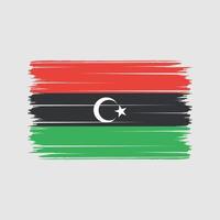 libyen flagge pinselstriche. Nationalflagge vektor