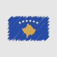 kosovo flagga penseldrag. National flagga vektor