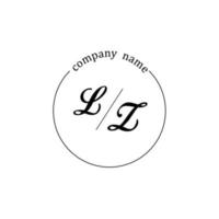 anfänglicher lz-logo-monogrammbuchstabe minimalistisch vektor