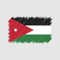jordanische flagge pinselstriche. Nationalflagge vektor