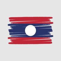 laos flaggborste. National flagga vektor