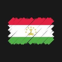 tadzjikistan flaggborste. National flagga vektor