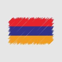 armenien flagga penseldrag. National flagga vektor