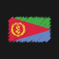 eritrea flag pinselstriche. Nationalflagge vektor