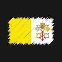 Vatikanens flagga penseldrag. National flagga vektor
