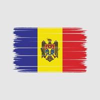 moldaviens flagga penseldrag. National flagga vektor