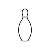 eps10 schwarzes Vektor-Bowling-Pin-Liniensymbol isoliert auf weißem Hintergrund. Bowling-Kegel-Symbol in einem einfachen, flachen, trendigen, modernen Stil für Ihr Website-Design, Logo, Piktogramm und mobile Anwendung vektor