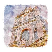 portugal aquarell skizze handgezeichnete illustration vektor