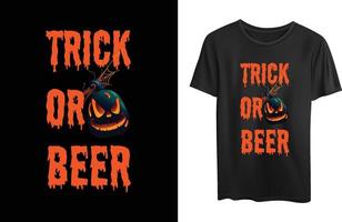 Halloween-Vektor-Typografie-T-Shirt vektor