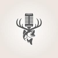 Outdoorsman-Radio-Logo für jedes Unternehmen, insbesondere für Radiosender, Podcasts, Talkshows usw. vektor