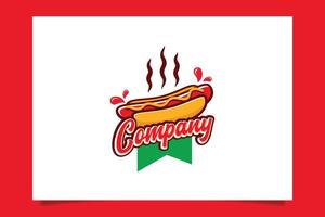 Hot-Dog-Logo-Vektorgrafik für jedes Unternehmen, insbesondere für Lebensmittel und Getränke, Cafés, Restaurants, Imbisswagen usw. vektor