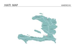 Haiti-Kartenvektorillustration auf weißem Hintergrund. Karte haben alle Provinzen und markieren die Hauptstadt von Haiti. vektor