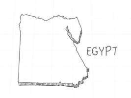 hand gezeichnet von ägypten 3d-karte auf weißem hintergrund. vektor