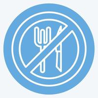 Symbol verminderter Appetit. geeignet für Grippesymbol. blaue augen stil. einfaches Design editierbar. Design-Vorlagenvektor. einfache Abbildung vektor