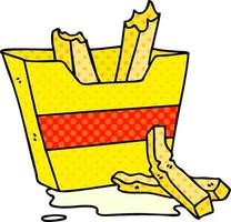 skurrile Comic-Pommes-Frites im Comic-Stil vektor