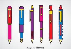 Penna och mekaniska penna uppsättningar vektor