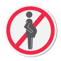 vektor illustration ikon inte för gravida kvinnor, förbjudet för gravida kvinnor