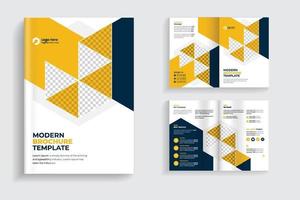 minimales Business-Mehrzweck-Bifold-Broschürendesign oder Corporate-Firmenbroschürendesign. vollständig organisiertes und bearbeitbares Broschürenvorlagendesign. vektor