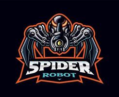Spinnen-Maskottchen-Logo-Design vektor