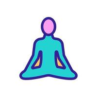 Yoga-Symbolvektor. isolierte kontursymbolillustration vektor